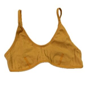 urban outfitters yellow gold bra top